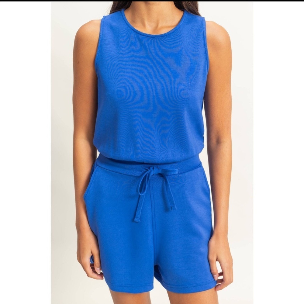 Double Zero Blue Sleeveless Romper